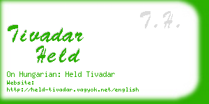 tivadar held business card